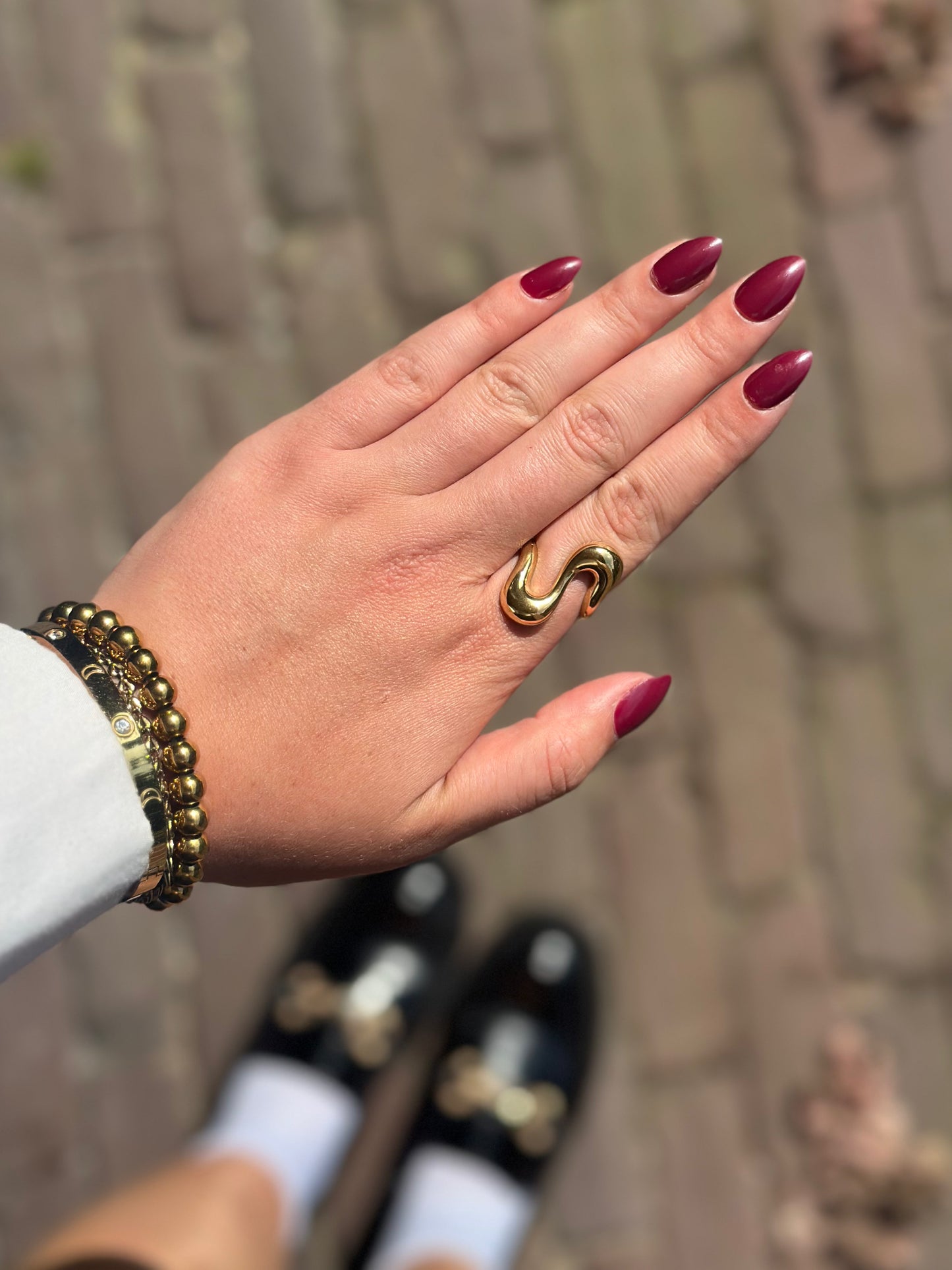Golden Wave Ring