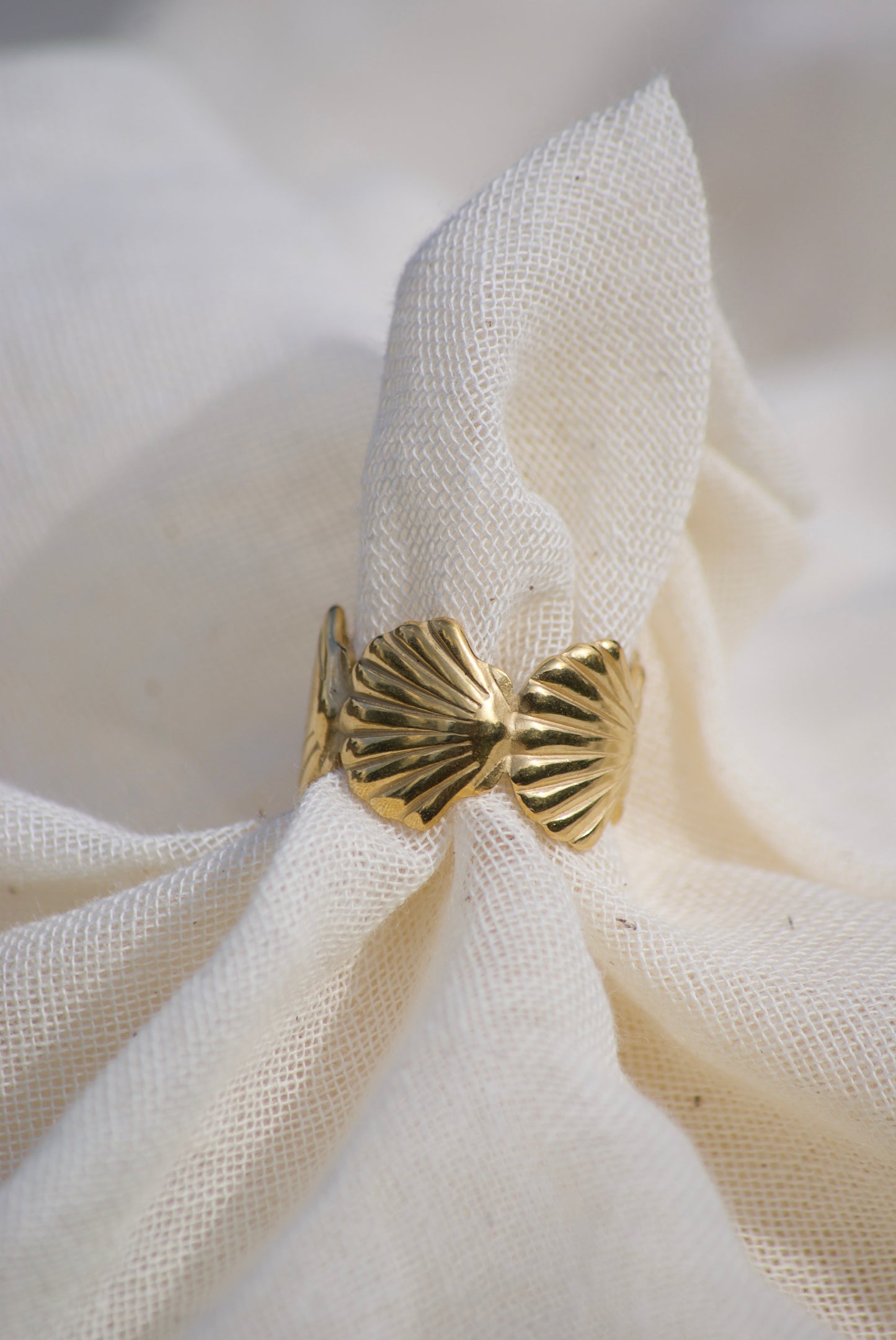 Golden Shell Ring