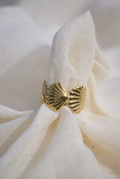 Golden Shell Ring