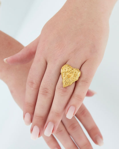 Groot hart ring