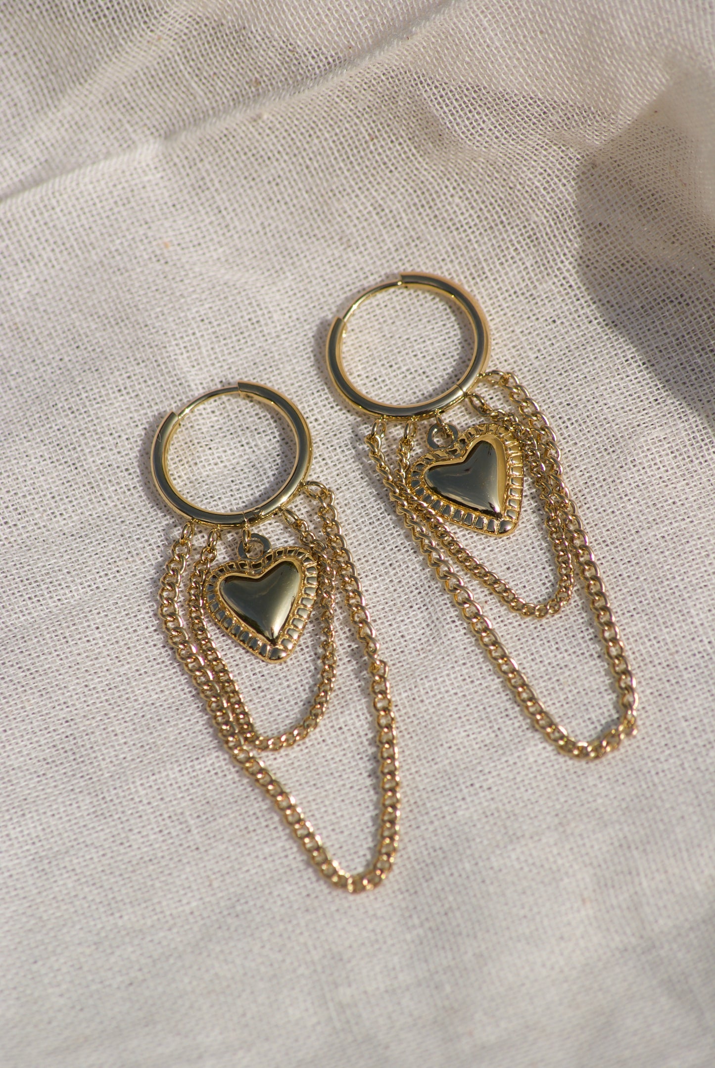 Chained Heart Earrings