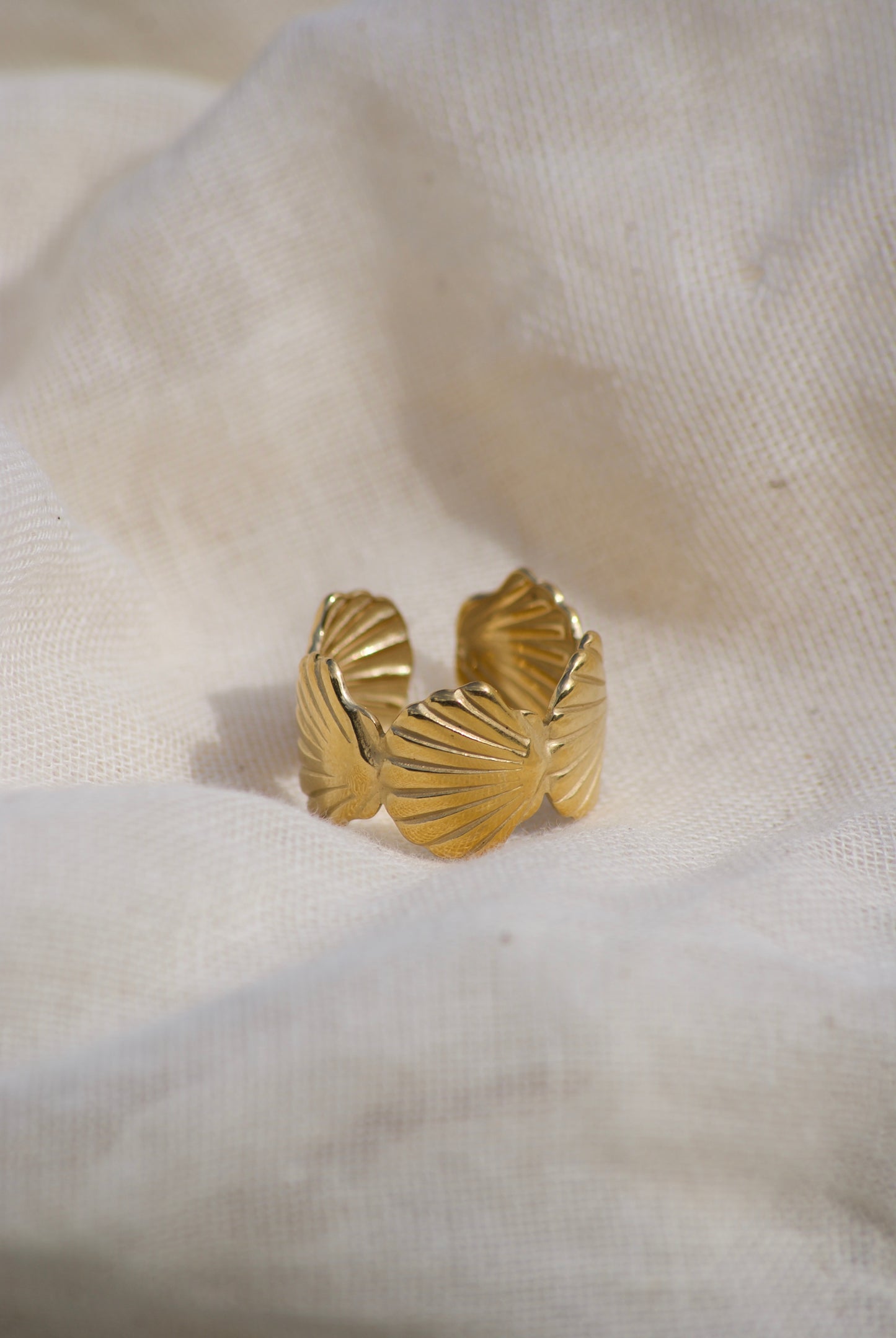Golden Shell Ring