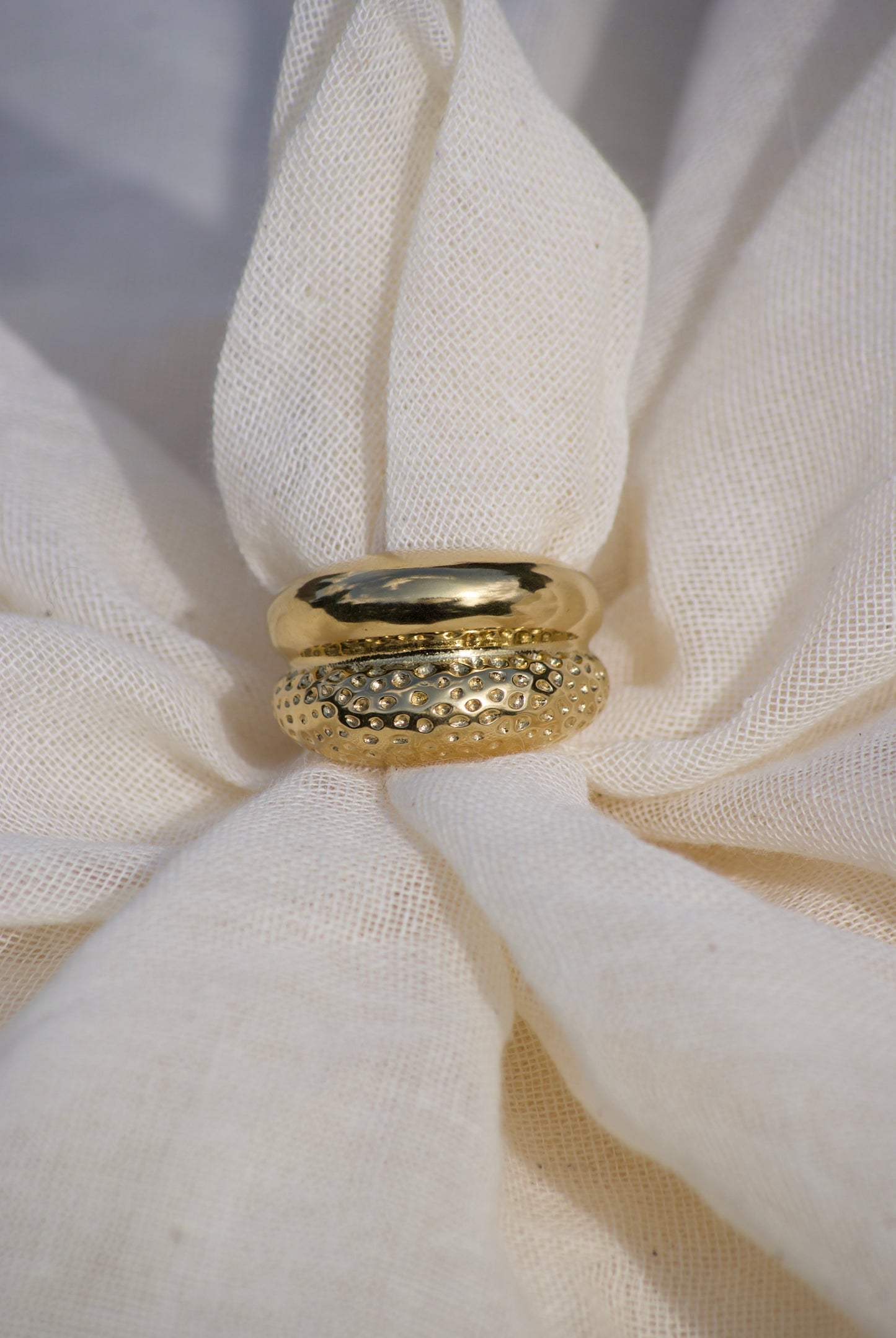 Golden Contrast Ring