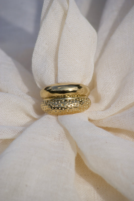 Golden Contrast Ring