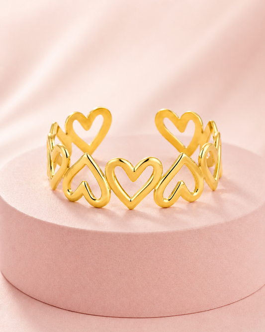 Hartjes Cuff Armband