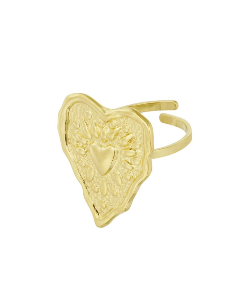 Groot hart ring