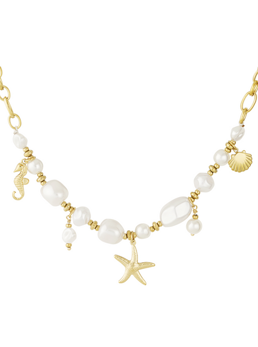Oceaan bedel ketting parel