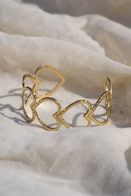 Golden Heart Cuff