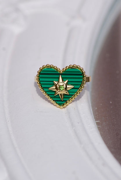 Groen Sterhart Ring