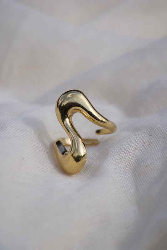 Golden Wave Ring