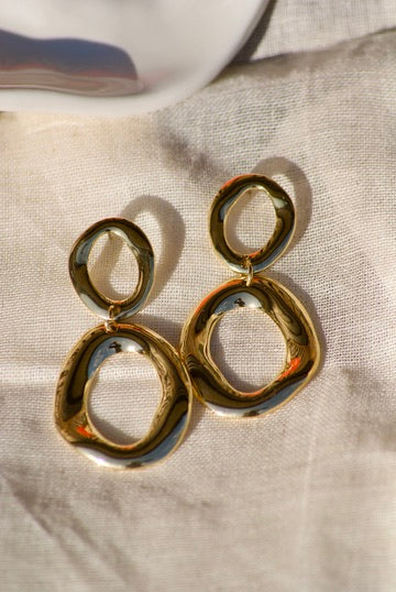 Dubbel oval oorbellen