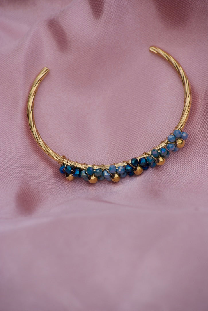 Blauwe Sparkle Bangle
