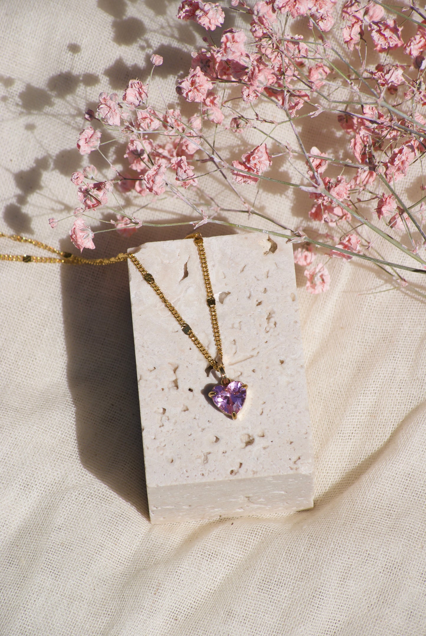 Ketting hart roze