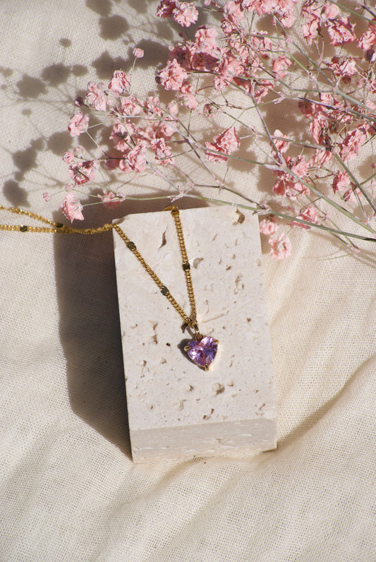 Ketting hart roze