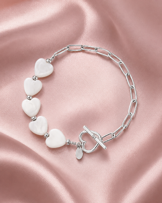 Hartjes schelpen armband