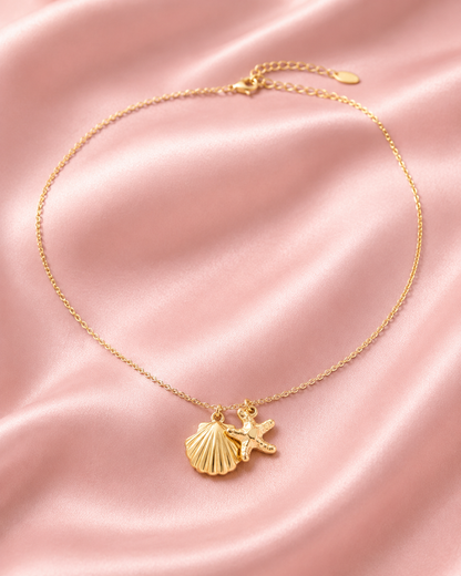 Schelp en zeester ketting