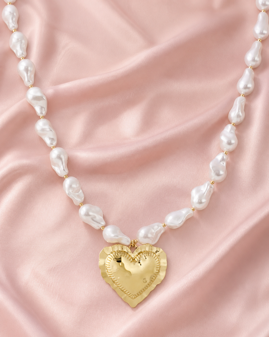 Parelketting met hart
