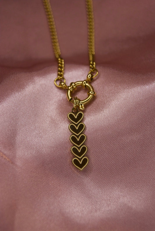 Charm hartjes op een rij