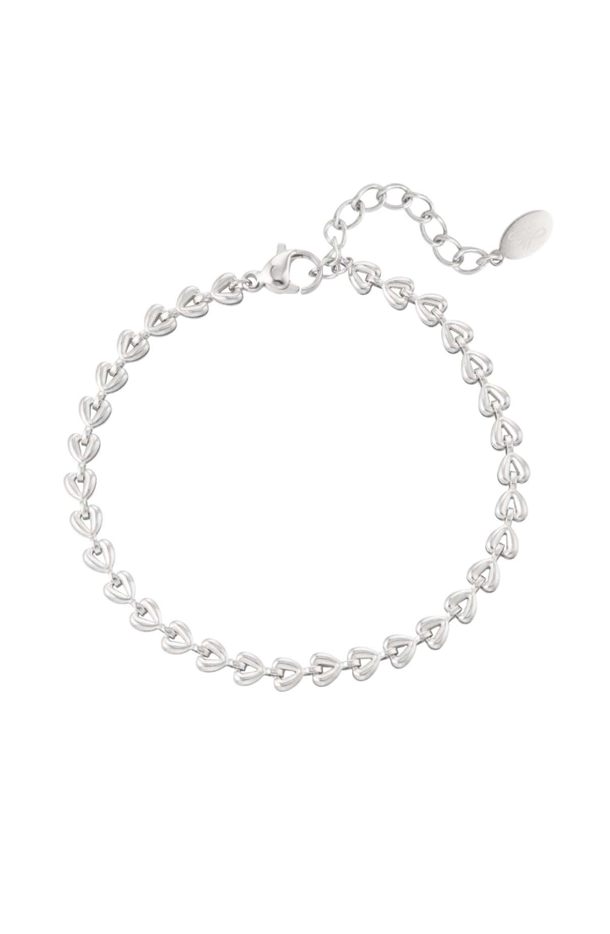 Kleine geschakelde hartjes armband