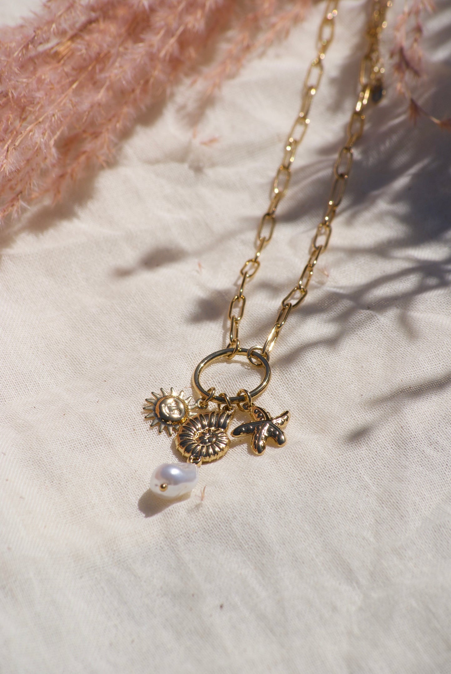 Golden Summer Charms Necklace