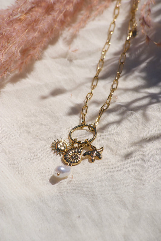 Golden Summer Charms Necklace