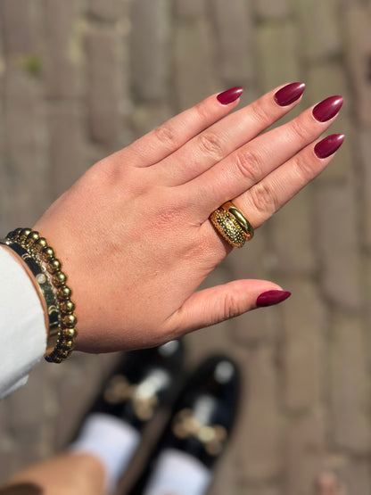 Golden Contrast Ring