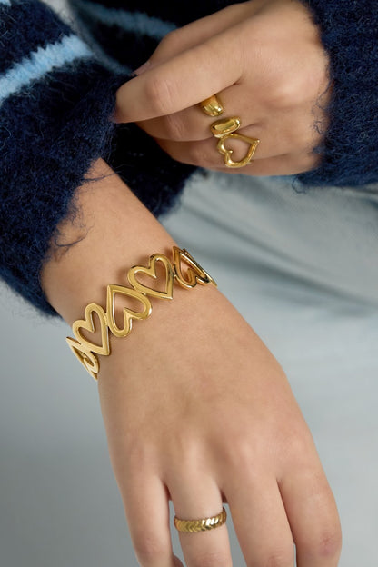 Hartjes Cuff Armband
